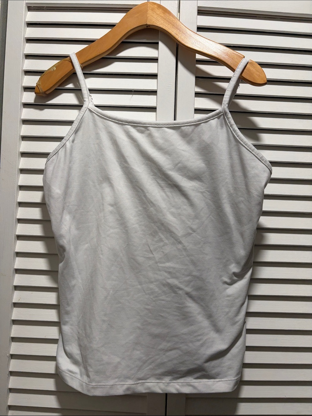 Women's White Spaghetti Strap Tank Top - Sleek Everyday Layering